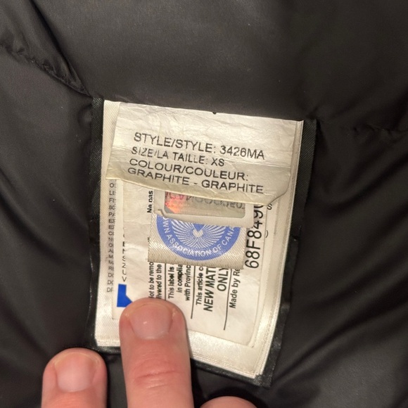 Men’s Canada Goose Chateau Parka Fusion Fit Down Jacket XS in Graphite - Picture 6 of 7